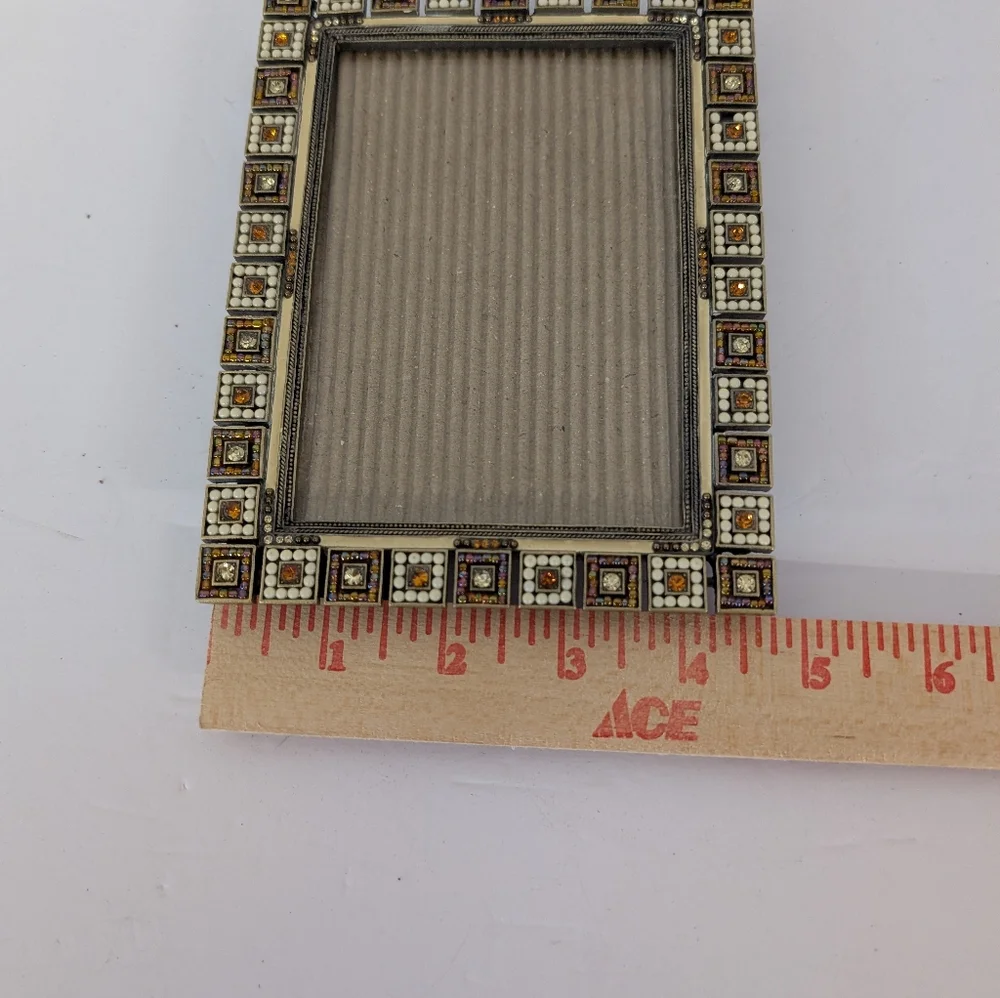 VINTAGE Picture Frame In Multicolor Crystal Bronze